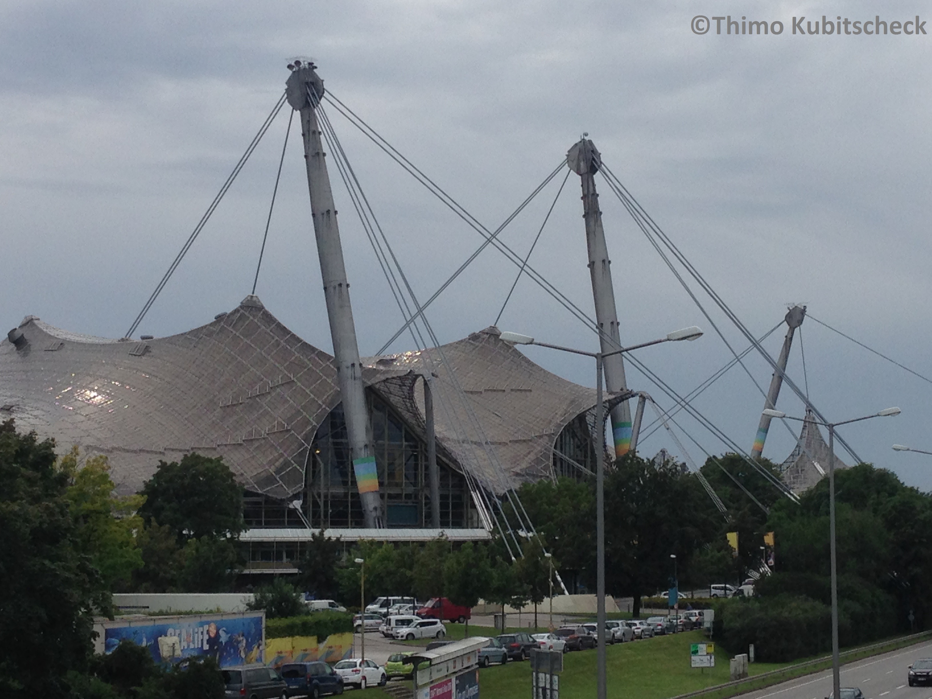 Das Zeltdach, hier über der Olympiahalle